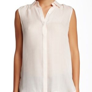 Vince Blurred Lines Sleeveless Blouse